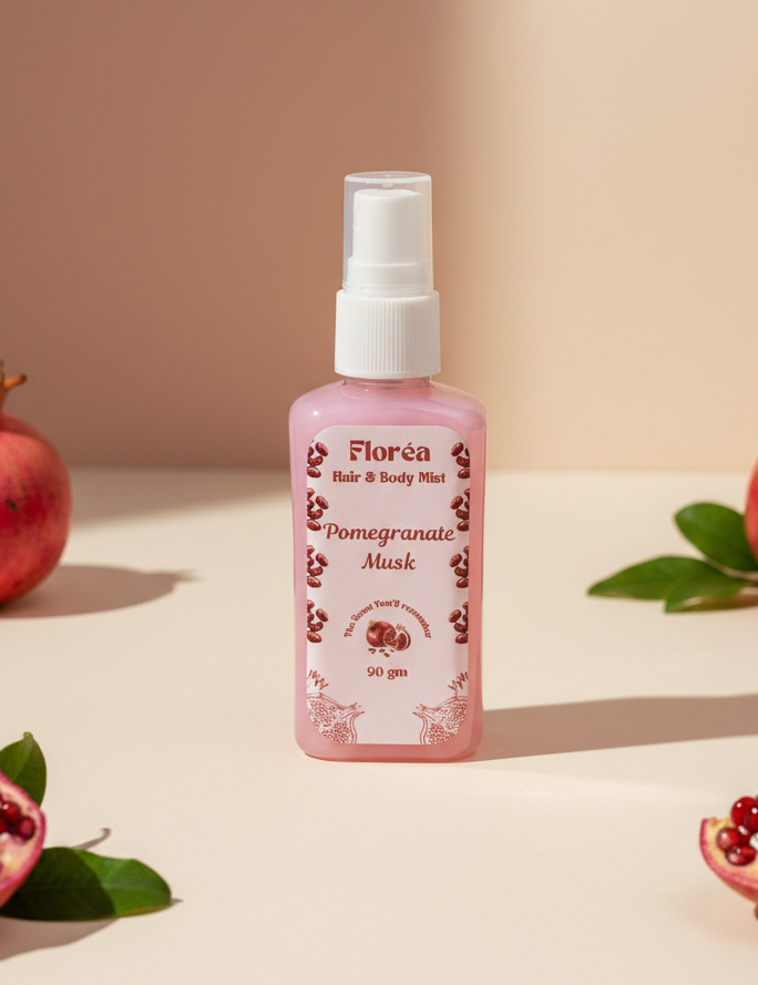 Hair & body mist
Pomegranate musk