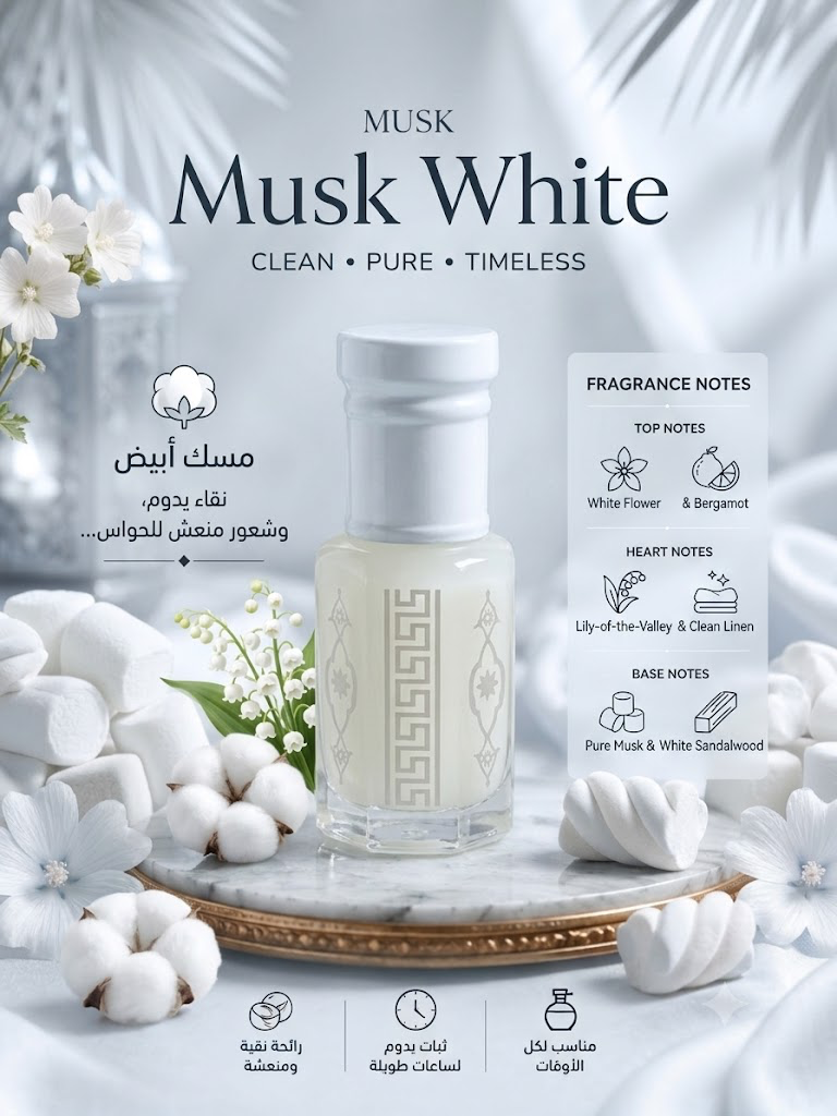 مسك أبيض 🫧